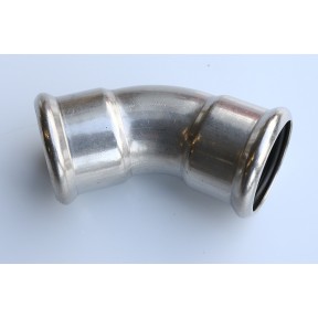 Stainless steel press-fit 45 deg elbow